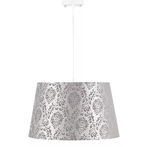 konsimo SKROP Pendellampe Pendelleuchte Hängelampen Esszimmerlampe Esstischlampe Deckenlampe Schlafzimmerlampe Lamp Weiß und Grau 40x40x24 cm von k. konsimo.