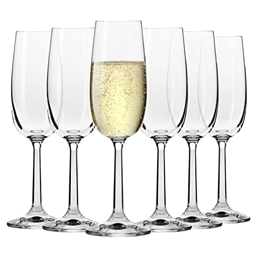 konsimo Sektgläser 6er Set - Aperol Spritz Gläser Rotweingläser Weißweingläser Weingläser Set von 6 – Weinglas – Aperitifgläser - Kristallgläser Champagner - 170 ml von k. konsimo.