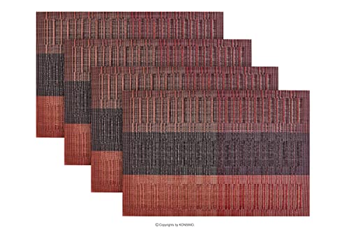 konsimo Talis Tischset Abwaschbar- 4er Set - Patzset 30x45 cm - Platzdeckchen Abwaschbar - Tisch Untersetzer - Rosa Violett von k. konsimo.