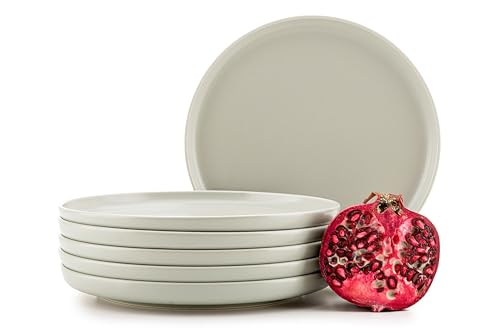 konsimo. Frühstücksteller für 6 Personen - 6er Set Kuchenteller - Dessertteller aus Keramik - VICTO Moderne Kleine Teller - 20 cm - Beige von k. konsimo.