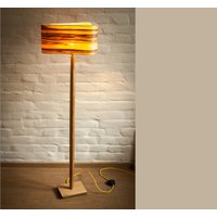 Stehlampe Modern Zylinder Cylinder Design Floor Lamp Standard Lamp Furnier Veneer Wood von kOnzeptreyhe
