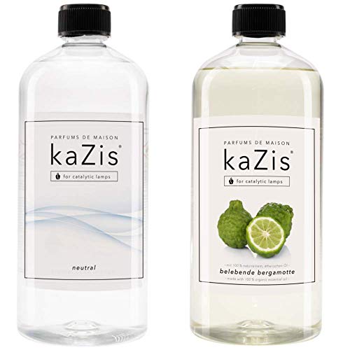 KAZIS® I Duft-Set Neutrale Essenz + Bergamotte I 2 x 1 Liter I Für Alle Katalytischen Lampen geeignet I KAZIS® I Duft-Set Neutrale Essenz + Bergamotte I 2 x 1 Liter I Für Alle Katalytischen Lampen geeignet I von KAZIS