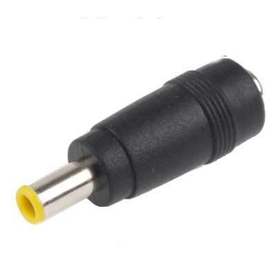 Kab24® DC Hohlstecker 5,0mm aussen / 1,4mm innen/Innenstift 1,0mm auf DC Hohlbuchse 5,5mm/2,1mm schwarz von kab24