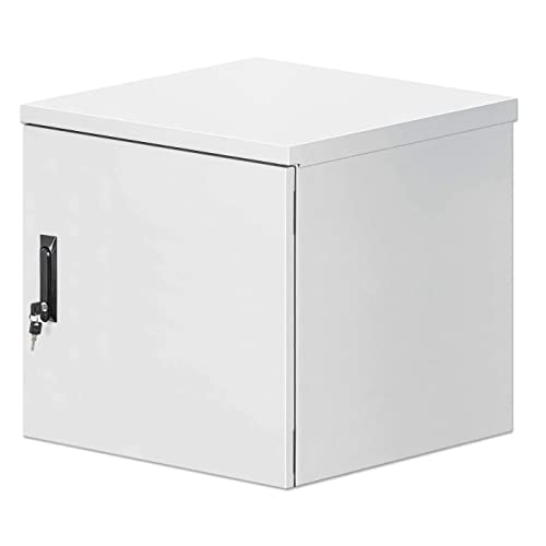 Kab24® Netzwerkschrank Serverschrank Wandhehäuse Netzwerk Wandschrank Industrieller IP55 19" Wandverteiler mit integrierten Lüftern, 12 HE, 600 mm Tiefe von kab24