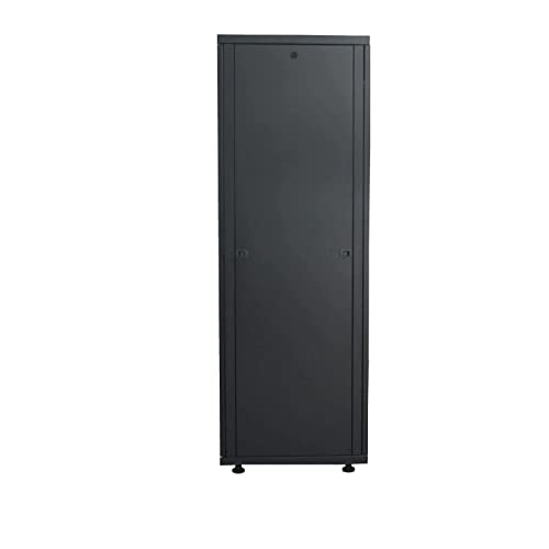 Kab24® Netzwerkschrank Serverschrank Wandhehäuse Netzwerk Wandschrank Wandverteiler SOHO Schrank 19 Zoll Basic Line, 22 HE, 1144 (H) x 600 (B) x 800 (T) mm, Flatpack, schwarz von kab24