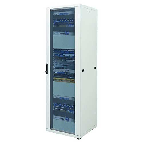 kab24® Netzwerkschrank Serverschrank Wandhehäuse Netzwerk Wandschrank Wandverteiler SOHO Schrank grau 19 Zoll 22 HE H:112 x B:60 x T:80cm von kab24