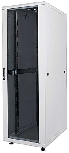 kab24® Netzwerkschrank Serverschrank Wandhehäuse Netzwerk Wandschrank Wandverteiler SOHO Schrank grau 19 Zoll 32 HE H:165,3 x B:80 x T:80cm von kab24