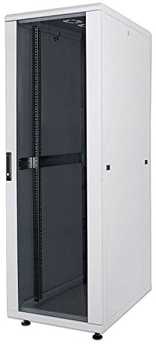 Kab24® Netzwerkschrank Serverschrank Wandhehäuse Netzwerk Wandschrank Wandverteiler SOHO Schrank grau 19 Zoll 36 HE H:172,8 x B:60 x T:80cm von kab24