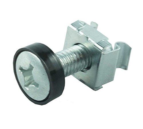 kab24® 20er Pack Käfigmutternset 20 X M6 Schrauben, 20 X M6 Nuts, 20 X M6 Washers für Netzwerkschränke von kab24