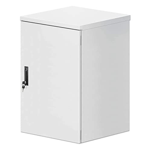 Kab24® Netzwerkschrank Serverschrank Wandhehäuse Netzwerk Wandschrank Industrieller IP55 19" Wandverteiler mit integrierten Lüftern, 18 HE, 600 mm Tiefe von kab24