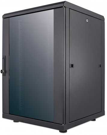 kab24® Netzwerkschrank Serverschrank Wandhehäuse Netzwerk Wandschrank Wandverteiler SOHO Schrank schwarz 19 Zoll 16 HE H:87,8 x B:60 x T:60cm von kab24