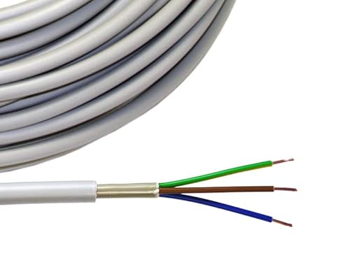 NYM-J 3x1,5mm² Feuchtraumkabel Mantelleitung 10-100 Meter, Länge:10 Meter von kabel-licht