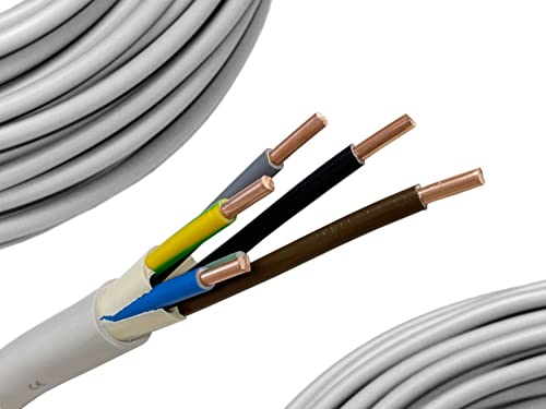 NYM-J 5x10mm² Feuchtraumkabel Mantelleitung 1-40 Meter, Länge:10 Meter von kabel-licht