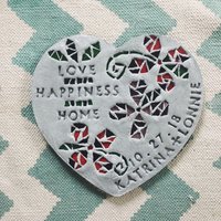 Trittstein Mit Mosaikglas Blumen | Herz Valentinstag von kacygilpinart