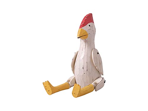 kadoh Kantenhocker Tier (Huhn) 23 cm • Deko-Figur aus Holz für Wohnzimmer • Handgemachte Holztiere von kadoh