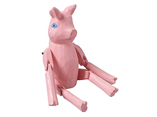 kadoh Kantenhocker Tier (Schwein) 16 cm • Deko-Figur aus Holz für Wohnzimmer • Handgemachte Holztiere von kadoh