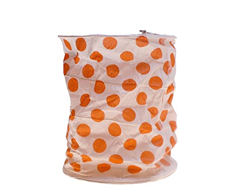 kadoh Papier-Lampion (1 St.) • Lichtertüte mit orangenen Punkten • Partydeko für Hochzeit, Geburtstag, Fasching • Größe M von kadoh