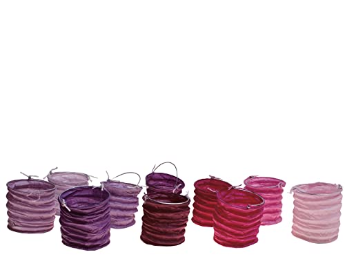 kadoh Papier-Lampions (10 St.) • Lichtertüten in Pink & Lila • Partydeko für Hochzeit, Geburtstag, Fasching • Größe S von kadoh