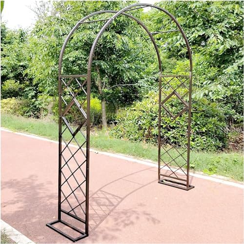 kaileFURN Verzinkter Rosenhalbbogen Gartenbogen Metall - Lnder Spalier Stabile Rosenbögen für Ihren Garten Schönheit und Unterstützung(Size:W220xH230cm,Color:braun) von kaileFURN