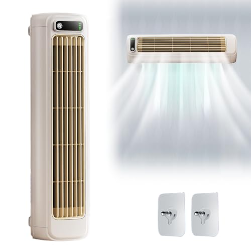 Cooling Ace Klimagerät, 2025 Neu Portable Cooling Ace Air Conditioner with 3 Speeds, Rechargeable Fan Bladeless Quiet Tragbarer Desktop-Turmventilator für Effiziente Kühlung (Beige) von kailisi