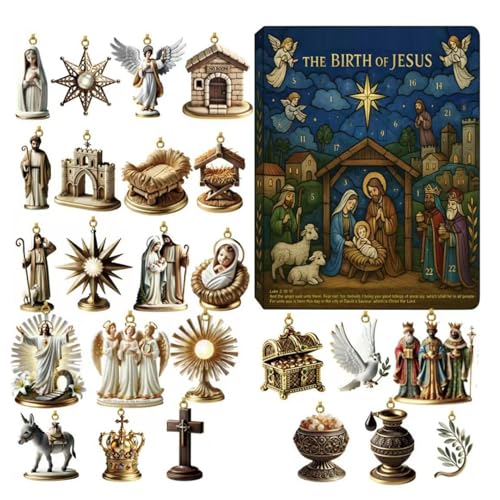 Adventskalender „Weg Nach Bethlehem“ – 24-tägiger Countdown-Kalender Mit 24 Religiösen Figuren, Weihnachtskrippen-Adventskalender 2025, Religiöses Sammlergeschenk Für Gläubige Adventskalender „Weg Nach Bethlehem“ – 24-tägiger Countdown-Kalender Mit 24 Religiösen Figuren, Weihnachtskrippen-Adventskalender 2025, Religiöses Sammlergeschenk Für Gläubige von kaiop