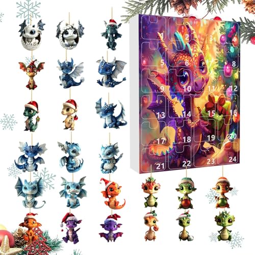 kaiop -Adventsschmuck | 24 Tage Acryl WeihnachtsKalender | Festliche Party-Dekoration Für Büro Zuhause Geburtstag Klassenzimmer Wohnheim Auto Wohnung | Holiday Raumdekoration von kaiop