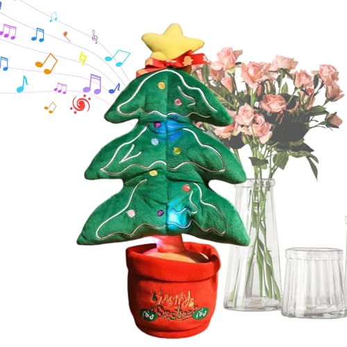 kaiop Elektrischer Weihnachtsbaum Tanz Musik Spielzeug | Elektrische Singende Leuchtende Weihnachtsbaum Figur | Saisonale Deko Für Schlafzimmer Thanksgiving Feiertag Geburtstag von kaiop