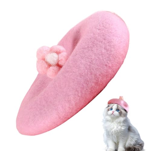 kaiop Hund Barett - Haube Für Katze Und Hund - Wollige Tier Kopfbedeckung Winter Accessoires für kleine Rassen - Bequem Für Kleine Rassen Kätzchen Welpen Feiertag Kostüm Winter Party Erntedankfest von kaiop