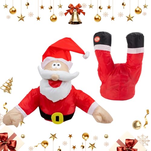 kaiop Weihnachts Deko Animation Einstürzende Türen | Party Zerbrechend Santa Rentier Dekoration | Festliche Dekoration Mit Soundaktivierung Und Kickenden Beinen,Für Fenster Erwachsene von kaiop