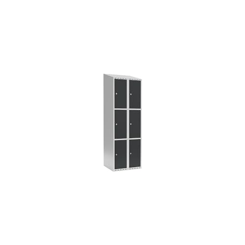 kaiserkraft | 3er-Schließfachschrank Fydor | 2 Abteile | lichtgrau/grau | B 600 mm | 2 Abteile | schräge Dachform | Zylinderschloss kaiserkraft | 3er-Schließfachschrank Fydor | 2 Abteile | lichtgrau/grau | B 600 mm | 2 Abteile | schräge Dachform | Zylinderschloss von kaiserkraft