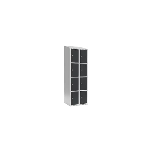 kaiserkraft | 4er-Schließfachschrank Fydor | 2 Abteile | lichtgrau/grau | B 600 mm | 2 Abteile | schräge Dachform | Zylinderschloss kaiserkraft | 4er-Schließfachschrank Fydor | 2 Abteile | lichtgrau/grau | B 600 mm | 2 Abteile | schräge Dachform | Zylinderschloss von kaiserkraft