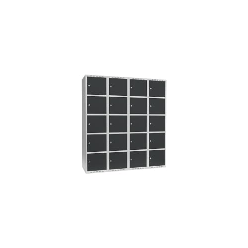 kaiserkraft | 5er-Schließfachschrank Fydor | 4 Abteile | lichtgrau/grau | B 1200 mm | 4 Abteile | Flache Dachform | Zylinderschloss kaiserkraft | 5er-Schließfachschrank Fydor | 4 Abteile | lichtgrau/grau | B 1200 mm | 4 Abteile | Flache Dachform | Zylinderschloss von kaiserkraft