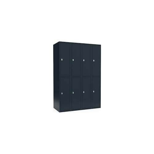 kaiserkraft | Doppelstock-Spind Fydor | 4 Abteile | grau | B 1200 mm | 4 Abteile | Flache Dachform | Vorhängeschloss kaiserkraft | Doppelstock-Spind Fydor | 4 Abteile | grau | B 1200 mm | 4 Abteile | Flache Dachform | Vorhängeschloss von kaiserkraft