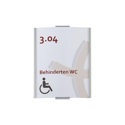 kaiserkraft | FRANKFURT™ Türschild | HxBxT 148 x 120 x 13 mm | DIN A6 hoch | silber von kaiserkraft