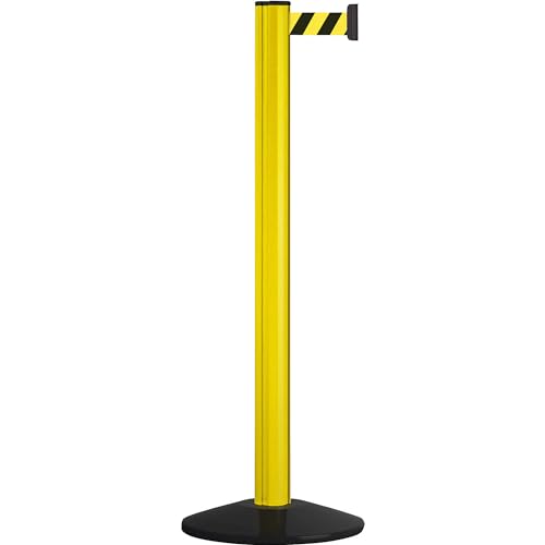 kaiserkraft | Gurtpfosten aus Aluminium | Bandauszug 2300 mm | Pfostenfarbe Gelb | 1 Gurtband von kaiserkraft