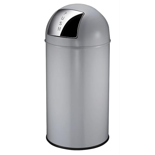 kaiserkraft | Push-Mülleimer aus Stahlblech | Volumen 40 l | HxØ 740 x 340 mm | eisengrau von kaiserkraft