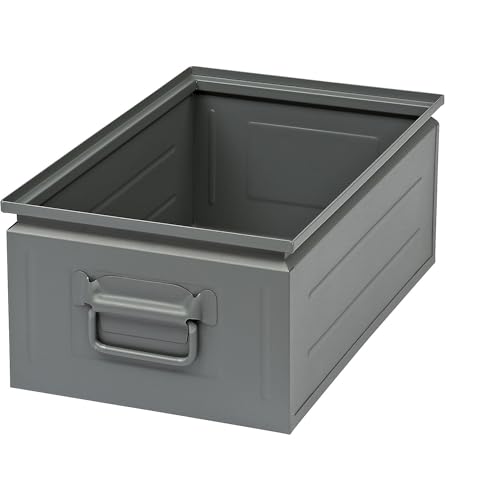 kaiserkraft | Stapelkasten aus Stahlblech | Volumen ca 30 l | basaltgrau RAL 7012 von kaiserkraft