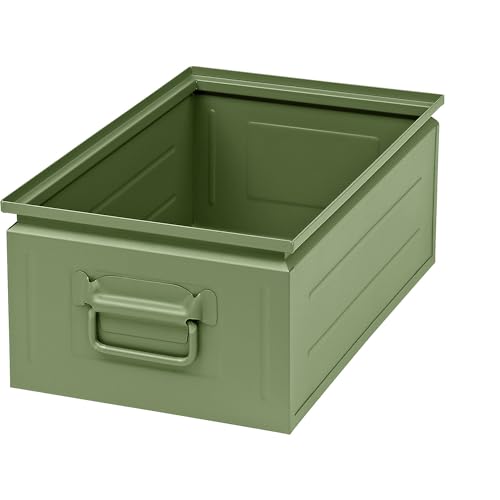 kaiserkraft | Stapelkasten aus Stahlblech | Volumen ca 30 l | resedagrün RAL 6011 von kaiserkraft