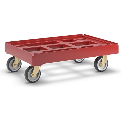 kaiserkraft | Transportroller | LxB 610 x 410 mm | aus HDPE | verschweißt | feuerrot von kaiserkraft