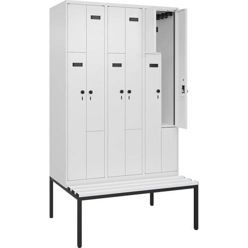 kaiserkraft | Z-Spind Evolo Plus Sitzbank | 3 Abteile | weiß | B 1200 mm | Sicherheits-Drehriegel | mit untergebauter Sitzbank | Kunststoff kaiserkraft | Z-Spind Evolo Plus Sitzbank | 3 Abteile | weiß | B 1200 mm | Sicherheits-Drehriegel | mit untergebauter Sitzbank | Kunststoff von kaiserkraft