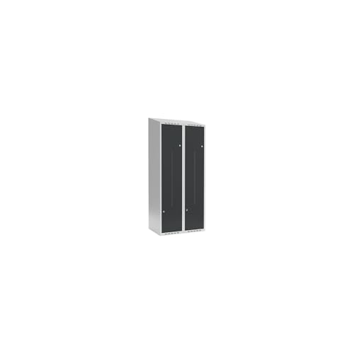 kaiserkraft | Z-Spind Fydor | 2 Abteile | lichtgrau/grau | B 800 mm | 2 Abteile | schräge Dachform | Zylinderschloss kaiserkraft | Z-Spind Fydor | 2 Abteile | lichtgrau/grau | B 800 mm | 2 Abteile | schräge Dachform | Zylinderschloss von kaiserkraft