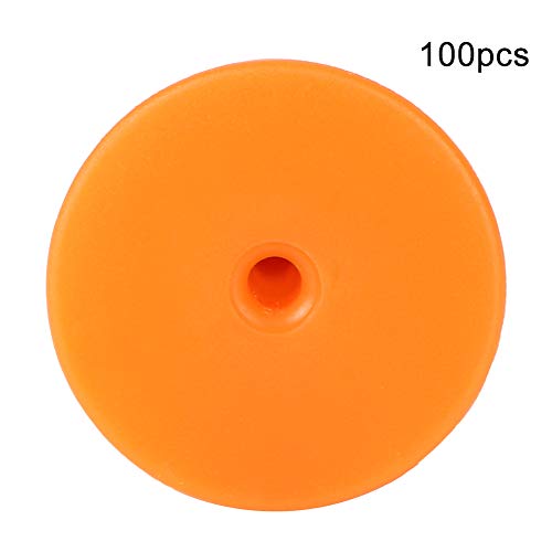 100 pcs Viehnummer Ohr -Marketik -Markierungs -Zubehör für Schweinkuh Schafe Tier (Orange Runde Ohrmark ohne Worte 30 * 30 mm) von kaisudiAP