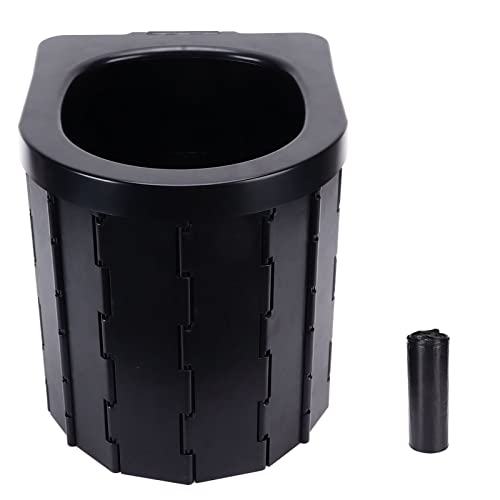 Auto Klapp Toilette 300 Catties Lager kapazität Faltbar Tragbar Komfortable Höhe Porta Töpfchen für Camping Reisen (Ovaler Stil) von kaisudiAP