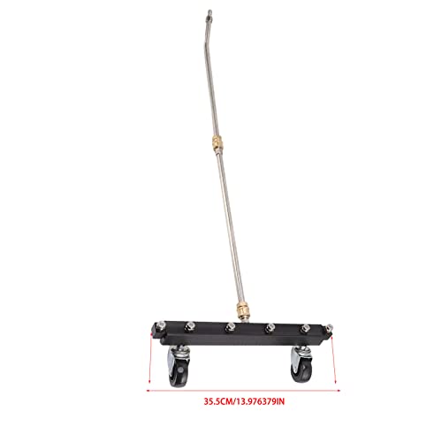 Unterstarkreiniger mit 6 Düsen 2 Verlängerungstab unter Auto Wasser Besen Schwenkrad 4000psi schwarz (Auto -Chassis -Sprinkler) von kaisudiAP