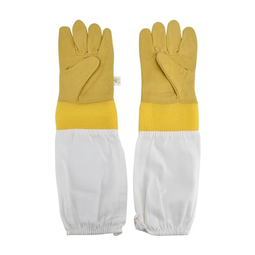 Zur Imkerei für atmungsaktive Schaffell für verlängerte Ärmelhandschuhe für Imkere von kaisudiAP