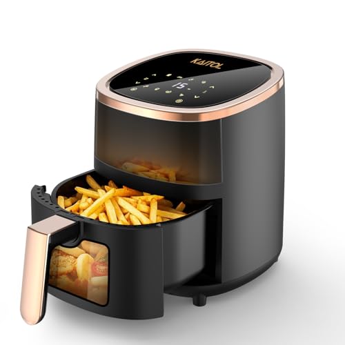 KAITOL Heißluftfritteuse 6L Fassungsvermögen,8 in 1 Programme 1200W Airfryer,Rapid Air Heißlufttechnologie,Touchscreen,Sichtfenster,Max 200°C,Spülmaschinenfest,Fritteuse ohne Öl,55% Energiesparend KAITOL Heißluftfritteuse 6L Fassungsvermögen,8 in 1 Programme 1200W Airfryer,Rapid Air Heißlufttechnologie,Touchscreen,Sichtfenster,Max 200°C,Spülmaschinenfest,Fritteuse ohne Öl,55% Energiesparend von kaitol