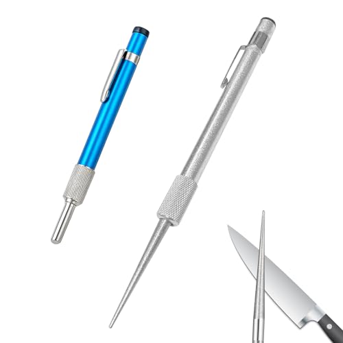 KAIYAYA 2 Stück Diamant Messerschärfer Tragbarer Diamant Schleifstift Schleifer, Wetzstahl für Messer Wetzstab Klein Messerstahl Diamantschärfstift für Küche Outdoor, Reparaturen (Blau & Silber) KAIYAYA 2 Stück Diamant Messerschärfer Tragbarer Diamant Schleifstift Schleifer, Wetzstahl für Messer Wetzstab Klein Messerstahl Diamantschärfstift für Küche Outdoor, Reparaturen (Blau & Silber) von kaiyaya