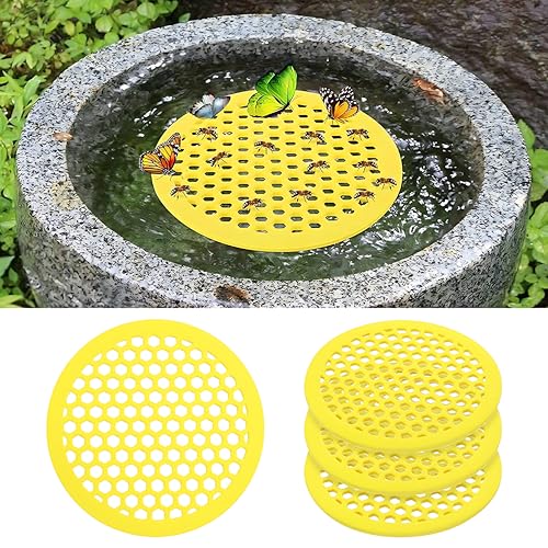 KAIYAYA 4 Stück Schwimmende Bieneninsel Bienentränke Tablett Bee Watering Station Bienenbecher Wasser für Bienengarten 20cm Floating bee Island Bienentränkestation for Gärten und Balkone von kaiyaya