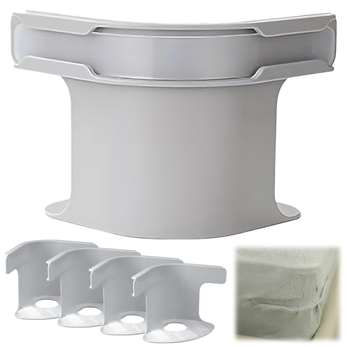 KAIYAYA 4 Stück Spannbettlaken Halter Bettlakenhalter mit Verschlussstreifen, Matratzenhalter Gegen Verrutschen Strapazierfähiger Bettlaken Spanner, Bettlaken Eckschloss für Alle Matratzengrößen(Grau) von kaiyaya