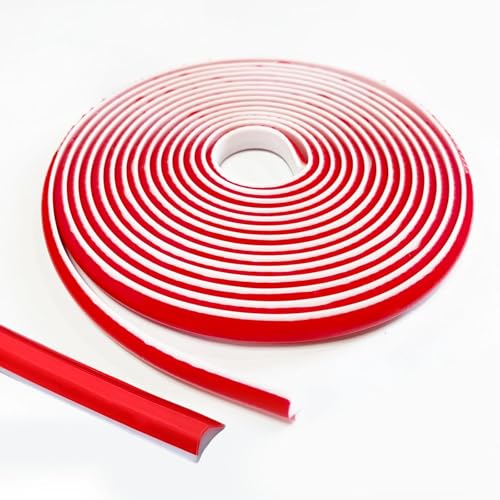 KAIYAYA 5 Meter Flexible Zierleiste Selbstklebend Deckenleisten, 12mm x 9mm TPE Dreieck Zierleiste Weiß Zierleisten Selbstklebend für Abschlussleiste Küchenarbeitsplatte Fliesenkanten und WandüBergang von kaiyaya